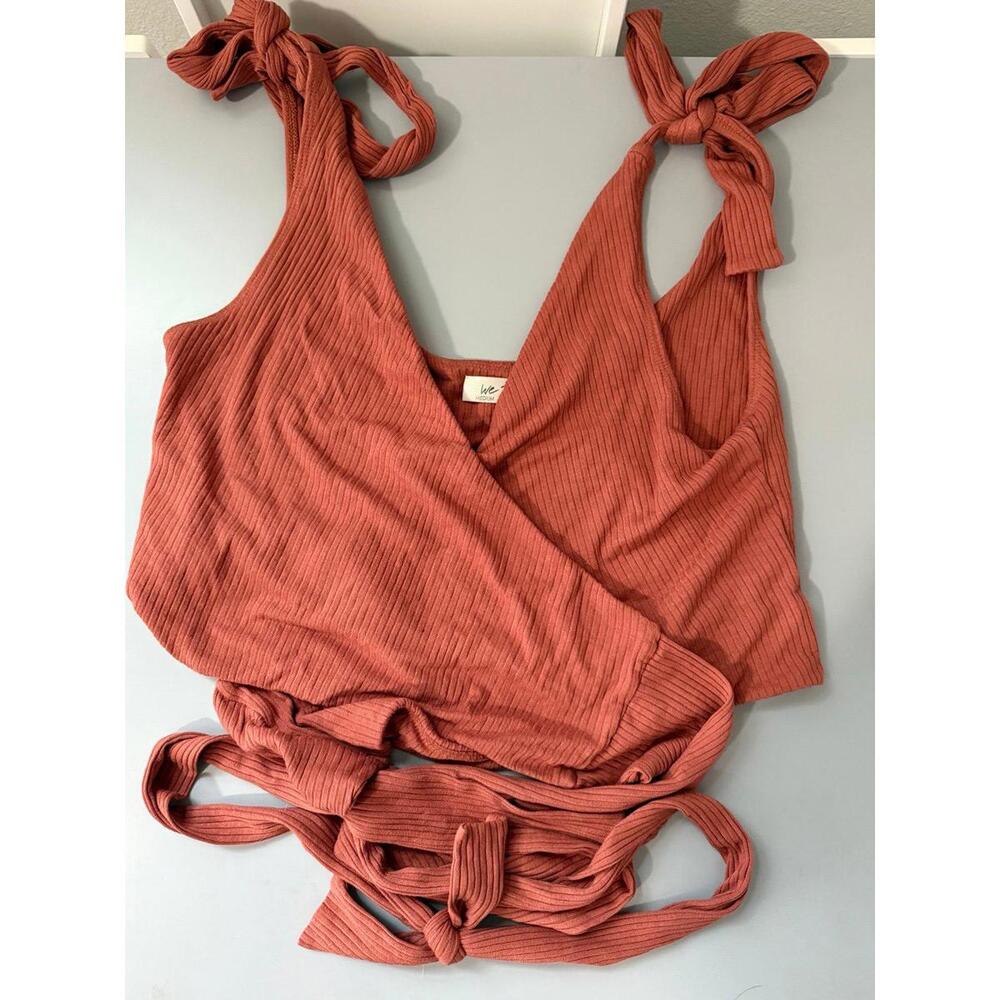 We the free (free people) wrap style cropped tank top size medium